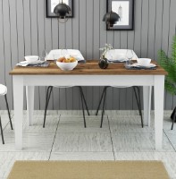 Masă pentru bucătărie Trendy Milan 520 White/Walnut 145x88x75cm GTR001626 imaginea #2 — magazin online Desire.md