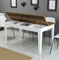 Masă pentru bucătărie Trendy Milan 520 White/Walnut 145x88x75cm GTR001626 imaginea #3 — magazin online Desire.md