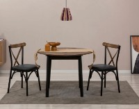 Masă pentru bucătărie Trendy Olive Walnut/Black 100x75x100cm GTR005785