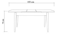 Masă pentru bucătărie Trendy Oliver Open Oak/White 120x77x75cm GTR005778 imaginea #2 — magazin online Desire.md