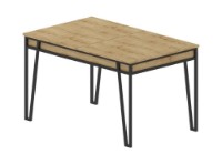 Masă pentru bucătărie Trendy Pal Oak/Black 132x76x80cm GTR001568 imaginea #3 — magazin online Desire.md