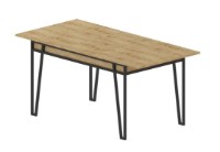 Masă pentru bucătărie Trendy Pal Oak/Black 132x76x80cm GTR001568 imaginea #4 — magazin online Desire.md