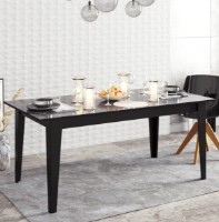 Masă pentru bucătărie Trendy Polka Black Marble/Black 180x90x77cm GTR005775