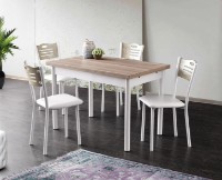 Masă pentru bucătărie Trendy Polo 1302 White/Oak 110x75x70cm GTR001571