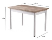 Masă pentru bucătărie Trendy Polo 1302 White/Oak 110x75x70cm GTR001571 imaginea #3 — magazin online Desire.md