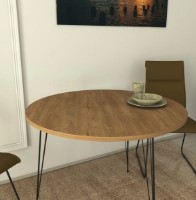 Masă pentru bucătărie Trendy Sandalf Oak/Black 90x75x90cm GTR005755 imaginea #2 — magazin online Desire.md