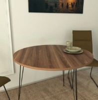 Masă pentru bucătărie Trendy Sandalf Walnut/Black 90x75x90cm GTR005758 imaginea #2 — magazin online Desire.md