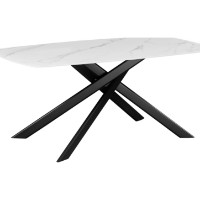 Masă pentru bucătărie Deco Lunaria 180x90x76 White/Black (MLNA-WAN-WHTSMS)