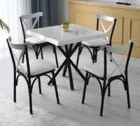 Masă pentru bucătărie Trendy Sapphire 1461 White/Black 80x75x80cm GTR001638 imaginea #1 — magazin online Desire.md