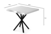 Masă pentru bucătărie Trendy Sapphire 1461 White/Black 80x75x80cm GTR001638 imaginea #3 — magazin online Desire.md