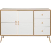 Casetieră Deco Marani 120x40x81H Oak/White imaginea #6 — magazin online Desire.md