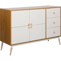 Casetieră Deco Marani 120x40x81H Oak/White