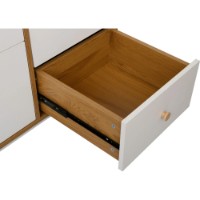 Casetieră Deco Marani 120x40x81H Oak/White imaginea #2 — magazin online Desire.md