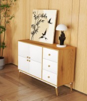 Casetieră Deco Marani 120x40x81H Oak/White imaginea #3 — magazin online Desire.md