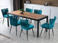 Masă pentru bucătărie Trendy Silva 1011 Pine Atlantic/Black 120x75x74cm GTR001647