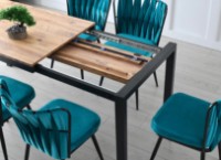 Masă pentru bucătărie Trendy Silva 1011 Pine Atlantic/Black 120x75x74cm GTR001647 imaginea #2 — magazin online Desire.md