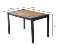 Masă pentru bucătărie Trendy Silva 1011 Pine Atlantic/Black 120x75x74cm GTR001647 imaginea #5 — magazin online Desire.md