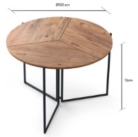 Masă pentru bucătărie Trendy Yaprak 1201 Pine Atlantic/Black 100x72x100cm GTR001635 imaginea #4 — magazin online Desire.md