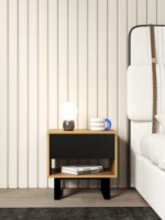 Прикроватная тумба Deco Zenvo 50x40x49 (NZNV-JJLVC-K10BLK) фото №3 — интернет-магазин Desire.md