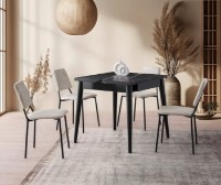 Masă pentru bucătărie Trendy Totem 3041 Black Marble 80x75x80cm GTR005781