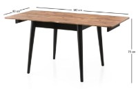 Masă pentru bucătărie Trendy Totem 3043 Pine Atlantic/Black 80x75x80cm GTR005782 imaginea #3 — magazin online Desire.md