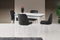 Masă pentru bucătărie Trendy Vega 1131 White/Anthracit 130x75x80cm GTR001598 imaginea #1 — magazin online Desire.md