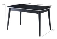 Masă pentru bucătărie Trendy Vega 1132 Black Marble/White 130x75x80cm GTR001599 imaginea #3 — magazin online Desire.md