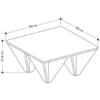 Măsuţă cafea Showdeko Diamond White/Anthracite imaginea #3 — magazin online Desire.md