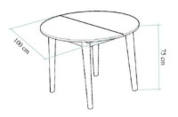 Masă pentru bucătărie Trendy Vina Pine Atlantic 100x75x100cm GTR005786 imaginea #7 — magazin online Desire.md