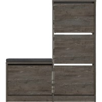 Rafturi pentru pantofi Showdeko Dude Bench&Shoe Cabinet Dark Coffee