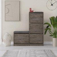 Rafturi pentru pantofi Showdeko Dude Bench&Shoe Cabinet Dark Coffee imaginea #5 — magazin online Desire.md