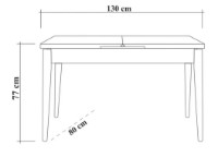 Masă pentru bucătărie Trendy Vina Pine Atlantic 130x77x80cm GTR005783 imaginea #5 — magazin online Desire.md