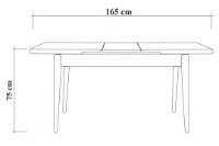 Masă pentru bucătărie Trendy Vina Walnut 130x77x80cm GTR005784 imaginea #4 — magazin online Desire.md