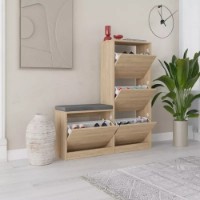 Rafturi pentru pantofi Showdeko Dude Bench&Shoe Cabinet Sapphire Oak imaginea #2 — magazin online Desire.md