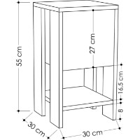 Прикроватная тумба Showdeko Ema Oak Sonoma/White (M.KO.14163.7) фото №3 — интернет-магазин Desire.md