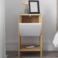 Прикроватная тумба Showdeko Ema Oak Sonoma/White (M.KO.14163.7) фото №4 — интернет-магазин Desire.md