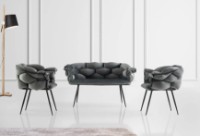 Set mobilă moale Trendy Balon 2129 Grey/Black GTR006948