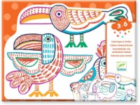 Carte de colorat pentru copii Djeco Wild families DJ00066