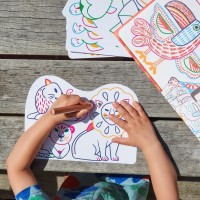 Carte de colorat pentru copii Djeco Wild families DJ00066 imaginea #5 — magazin online Desire.md