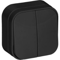 Двойной выключатель ToDo 10 A 220 - 240 В Чёрный ORNO