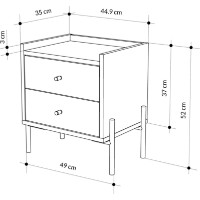 Прикроватная тумба Showdeko Malta Sapphire Oak (M.KO.24409.2) фото №4 — интернет-магазин Desire.md