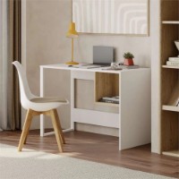 Masa de birou Showdeko Model 4 50x75x110 White/Sapphire Oak (M.MS.24816.2) imaginea #2 — magazin online Desire.md