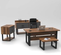 Set mobilier birou Trendy MN09-BA Walnut/Anthracit/Black GTR001894 imaginea #3 — magazin online Desire.md