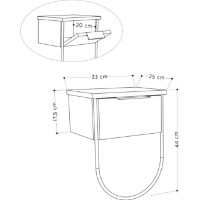Прикроватная тумба Showdeko Norfolk Light Mocha (M.KO.22405.5) фото №2 — интернет-магазин Desire.md