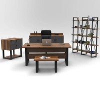 Set mobilier birou Trendy MN10-BA Walnut/Anthracit/Black GTR001901 imaginea #6 — magazin online Desire.md