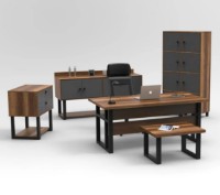Set mobilier birou Trendy MN11-BA Walnut/Anthracit/Black GTR001902