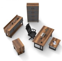 Set mobilier birou Trendy MN11-BA Walnut/Anthracit/Black GTR001902 imaginea #6 — magazin online Desire.md