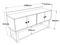 Set mobilier birou Trendy MN11-BA Walnut/Anthracit/Black GTR001902 imaginea #8 — magazin online Desire.md