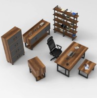 Set mobilier birou Trendy MN12-BA Walnut/Anthracit/Black GTR001903 imaginea #9 — magazin online Desire.md