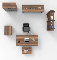 Set mobilier birou Trendy MN12-BA Walnut/Anthracit/Black GTR001903 imaginea #3 — magazin online Desire.md